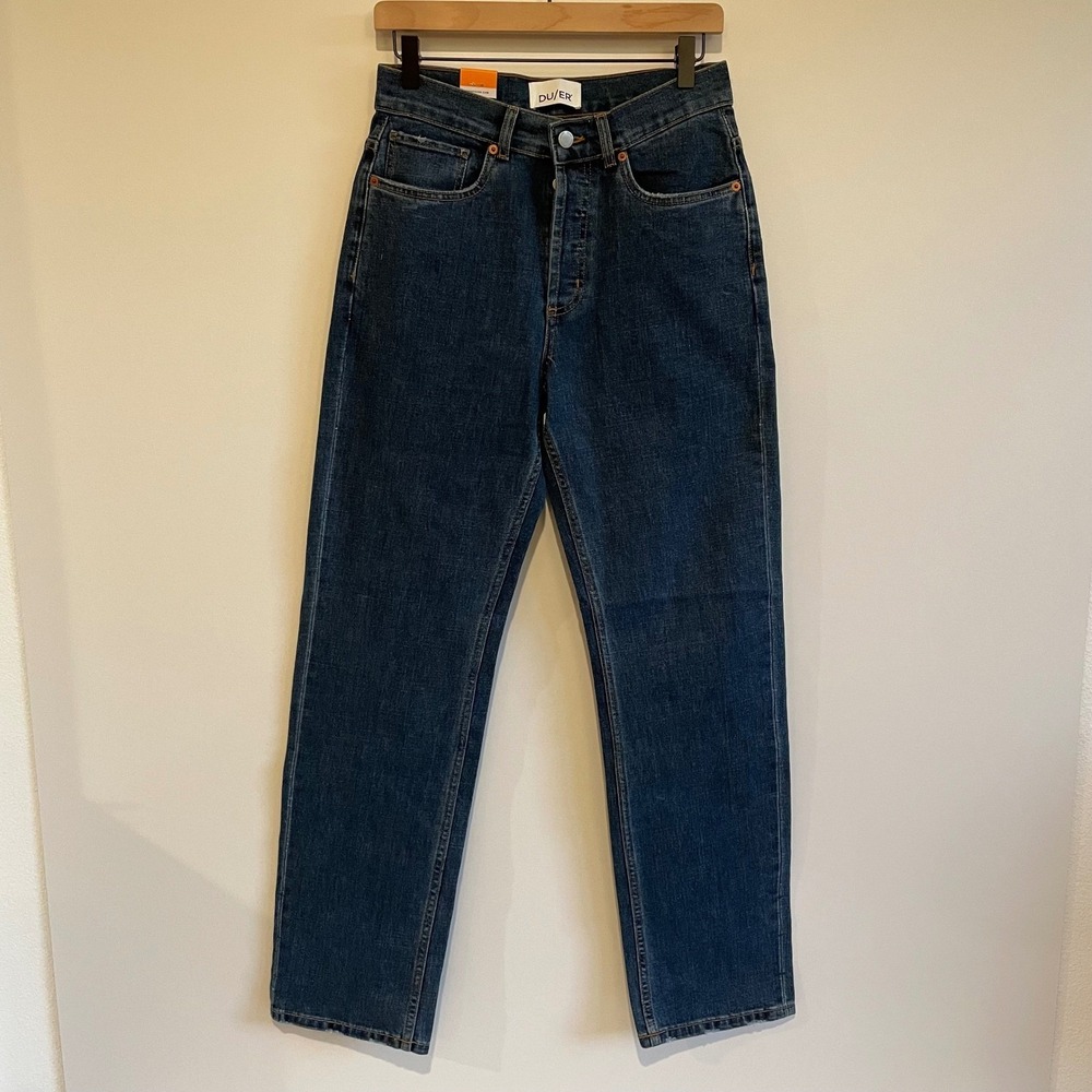 DU/ER DUER Loose Straight Jeans Womens 26x32 Midweight Performance Denim‎ NWT
